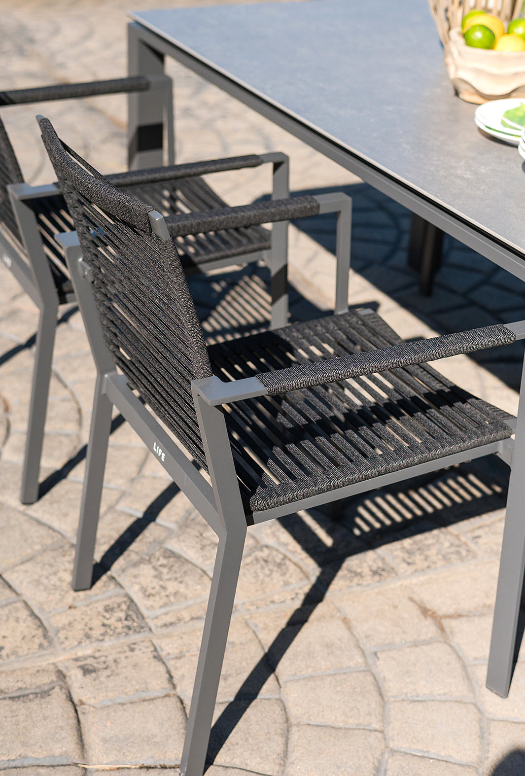 Closeup of the Porto 7-Piece Dining Set 