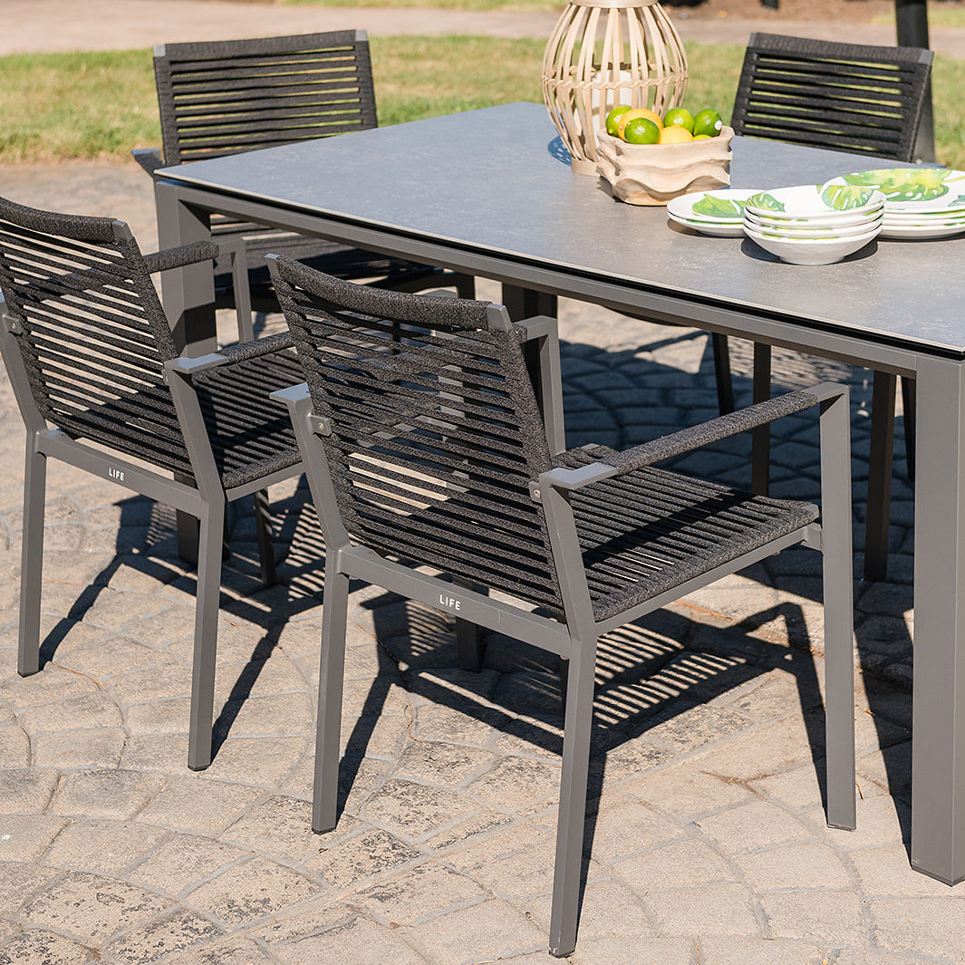 Closeup of the Porto 7-Piece Dining Set 