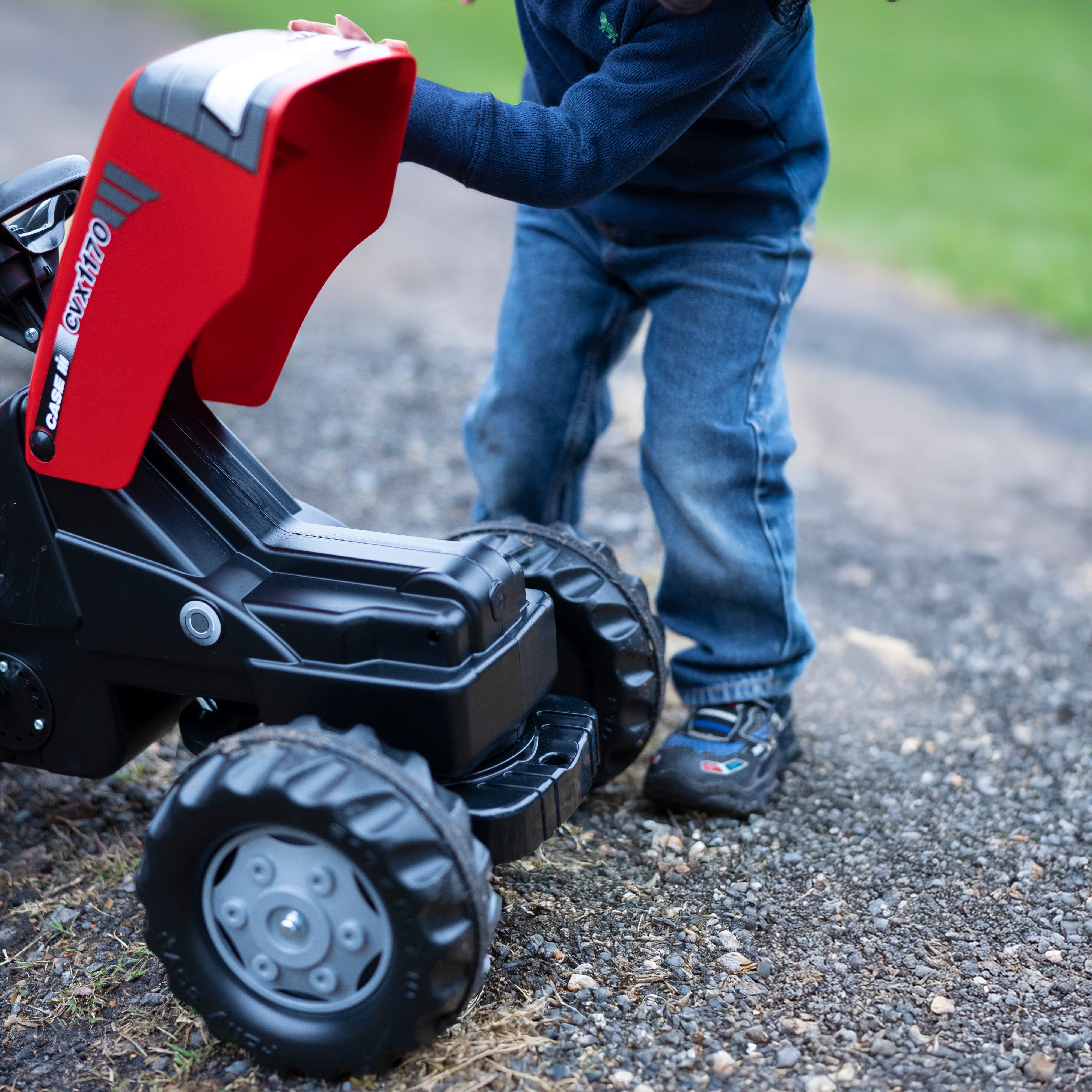 CASE Pedal-Powered Kid Tractor with Trailer