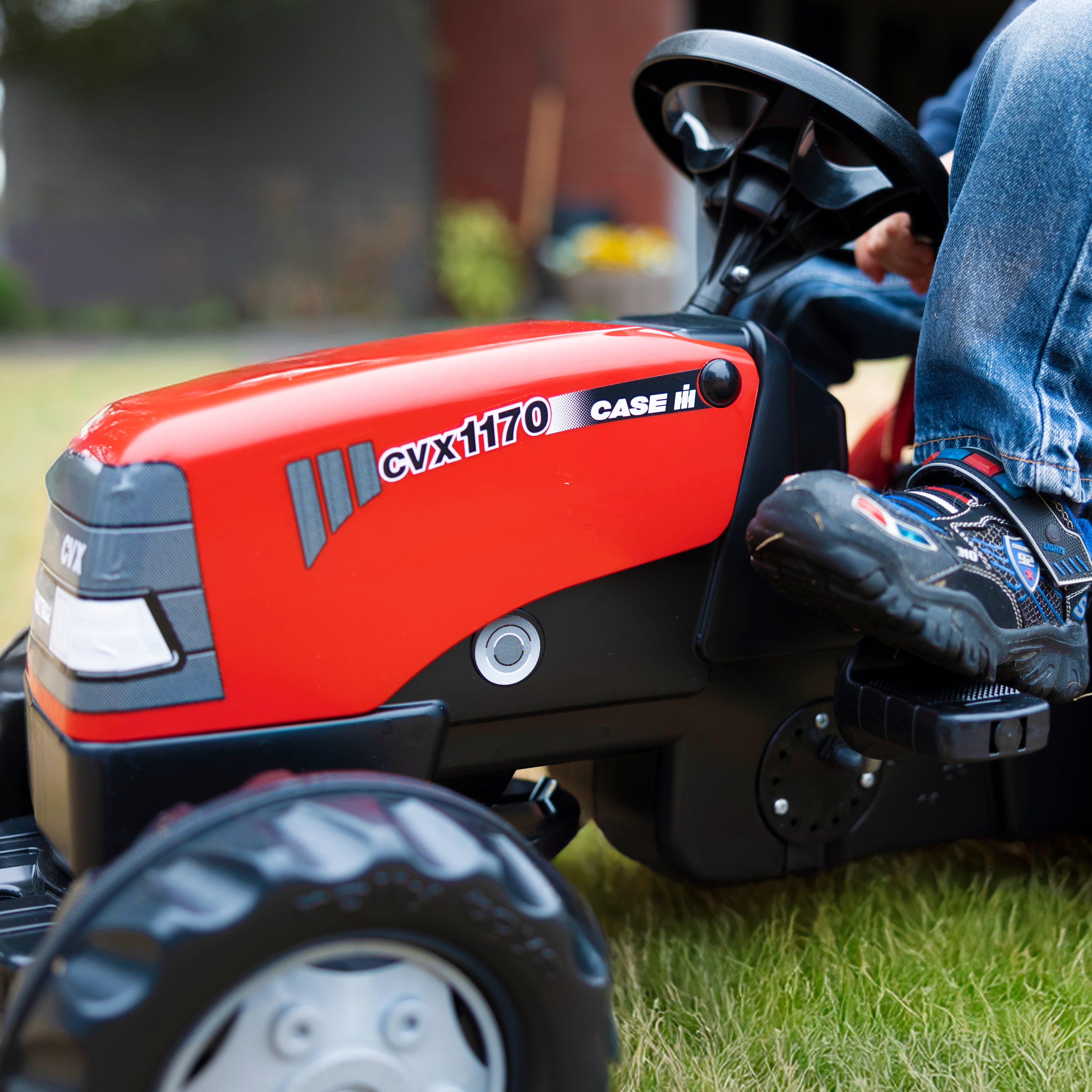 CASE Pedal-Powered Kid Tractor with Trailer