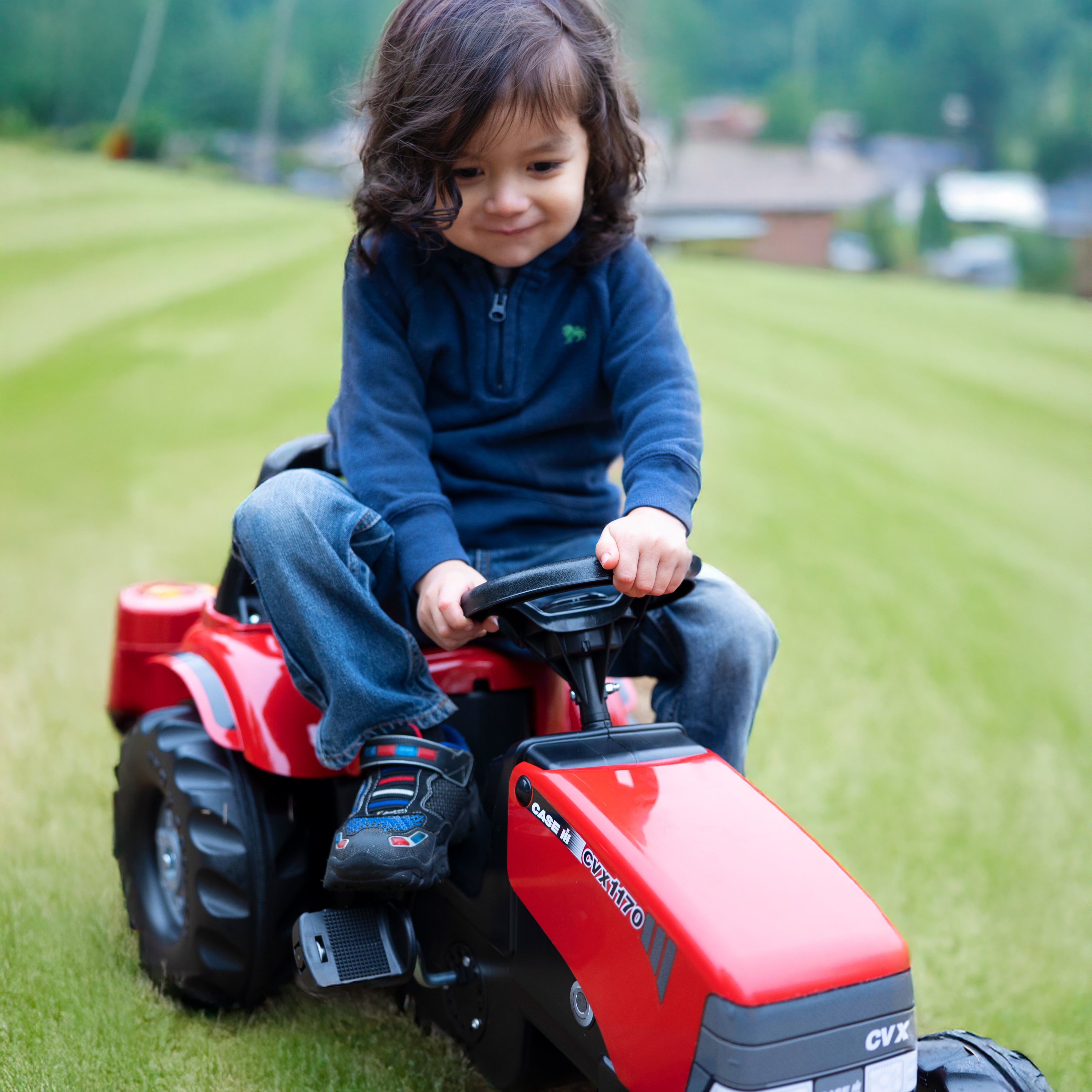 CASE Pedal-Powered Kid Tractor with Trailer