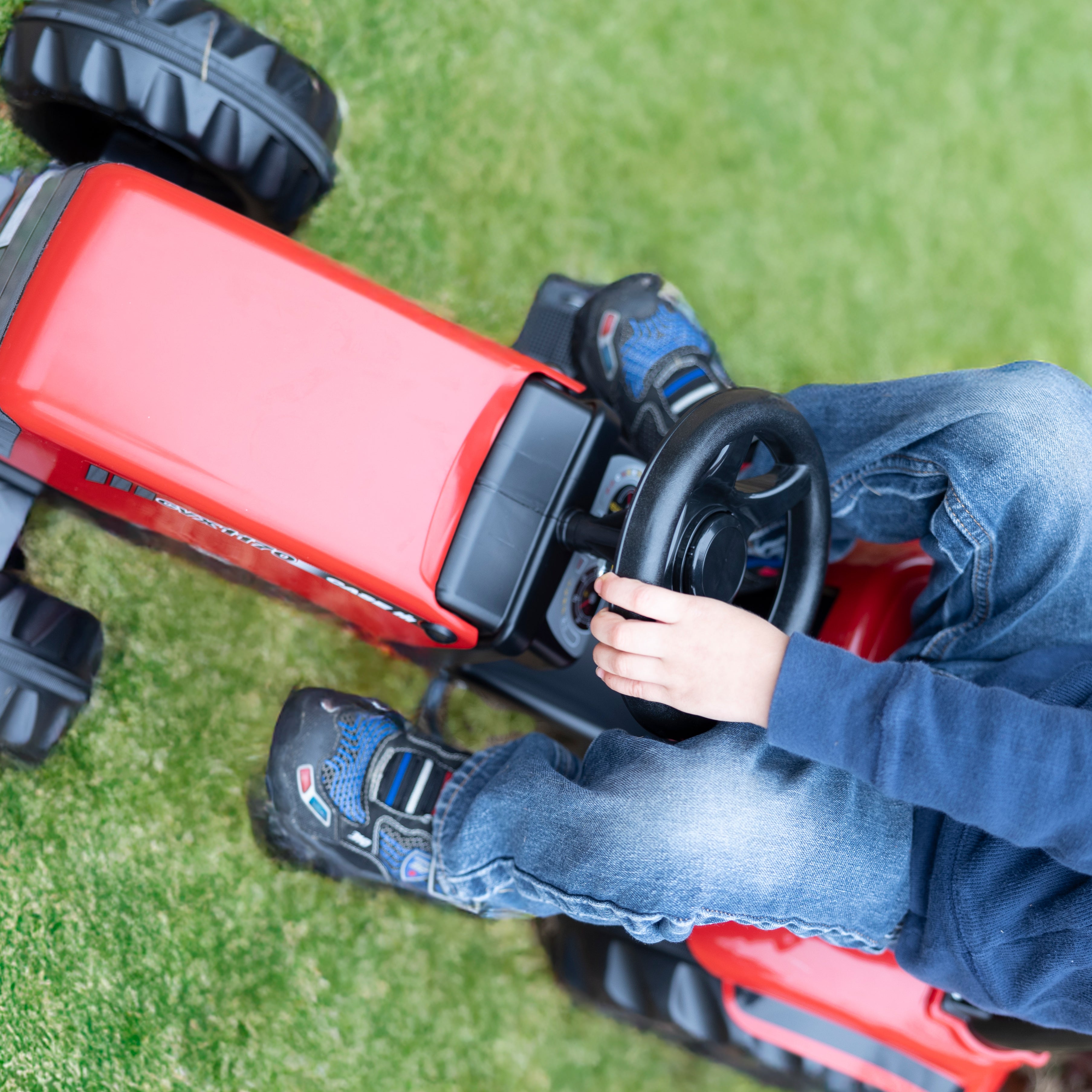 CASE Pedal-Powered Kid Tractor with Trailer