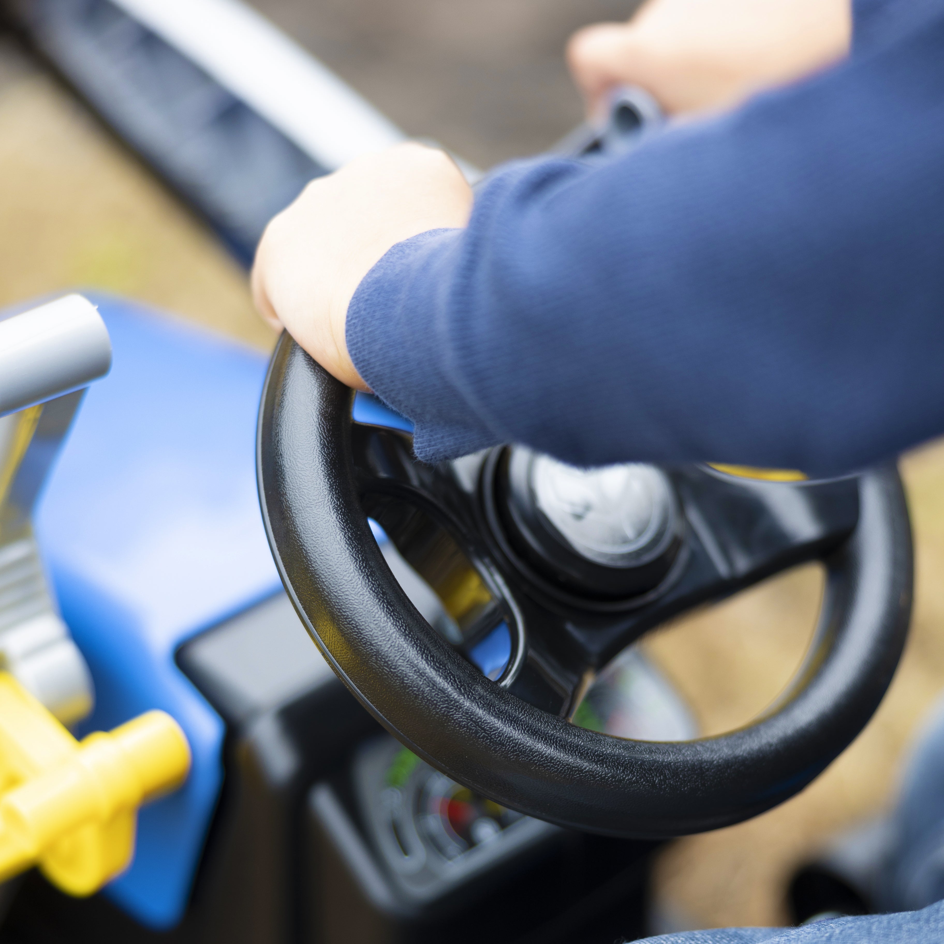New Holland Pedal-Powered Kid Tractor with  Front Loader & Trailer